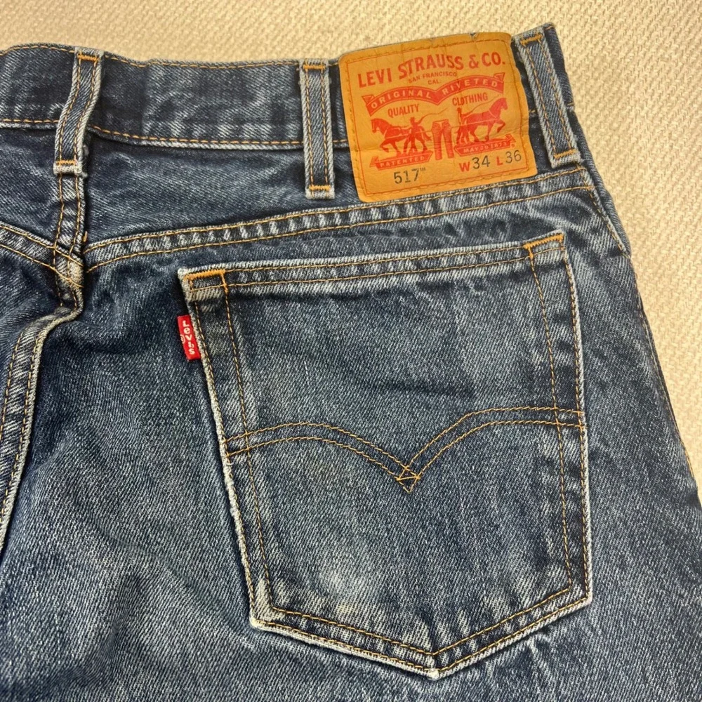 Levis 517 Bootcut Jeans Mens 34x36 (Actual 33x34) Med Wash Denim Classic Read